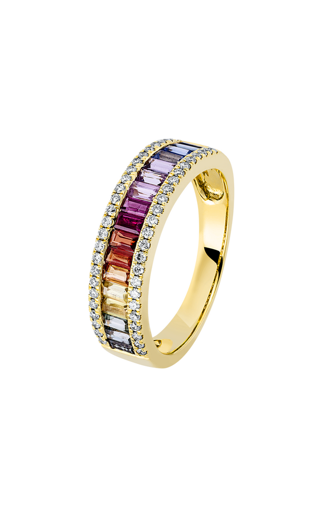 Brogle Classic Sapphire Ring Rainbow