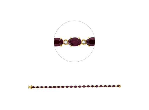 Brogle Selection Armband mit Rubinen