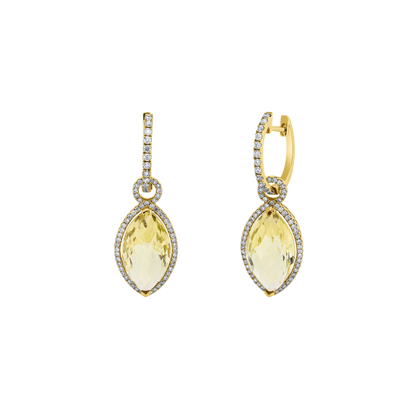 Brogle Classic lemon quartz earrings