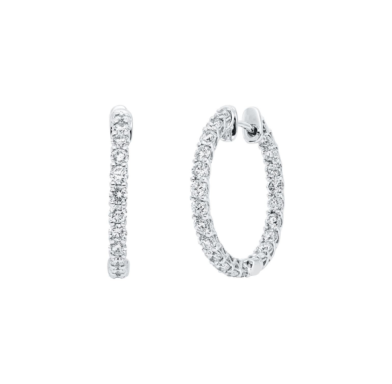 Brogle Selection diamond hoop earrings Brogle Selection diamond hoop earrings