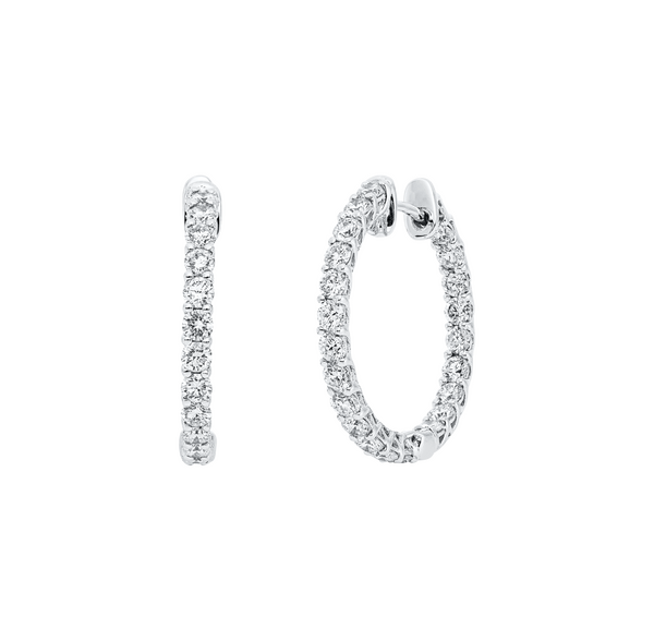 Brogle Selection diamond hoop earrings Brogle Selection diamond hoop earrings