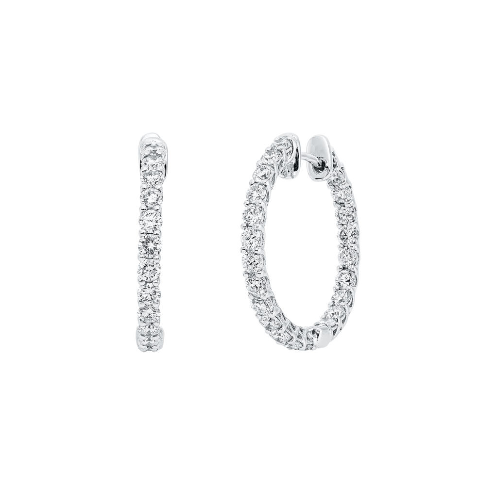 Brogle Selection diamond hoop earrings Brogle Selection diamond hoop earrings