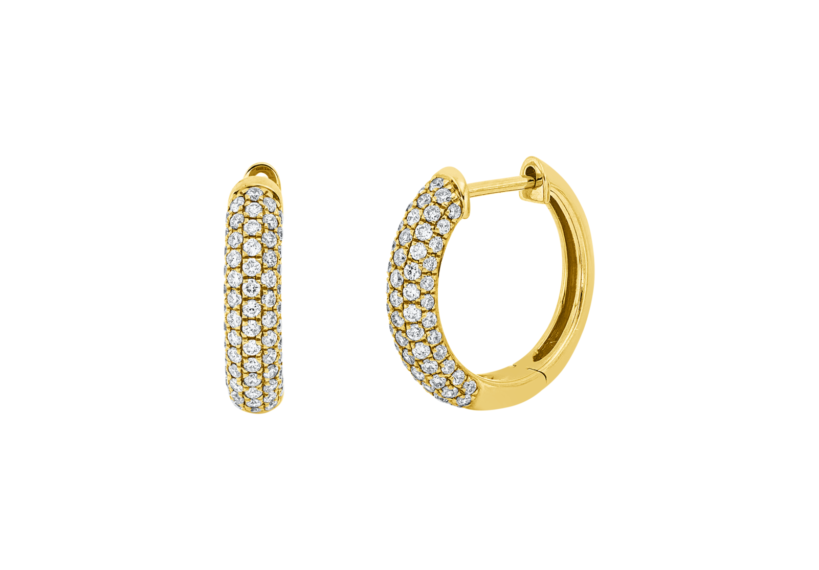 Brogle Classic diamond hoop earrings