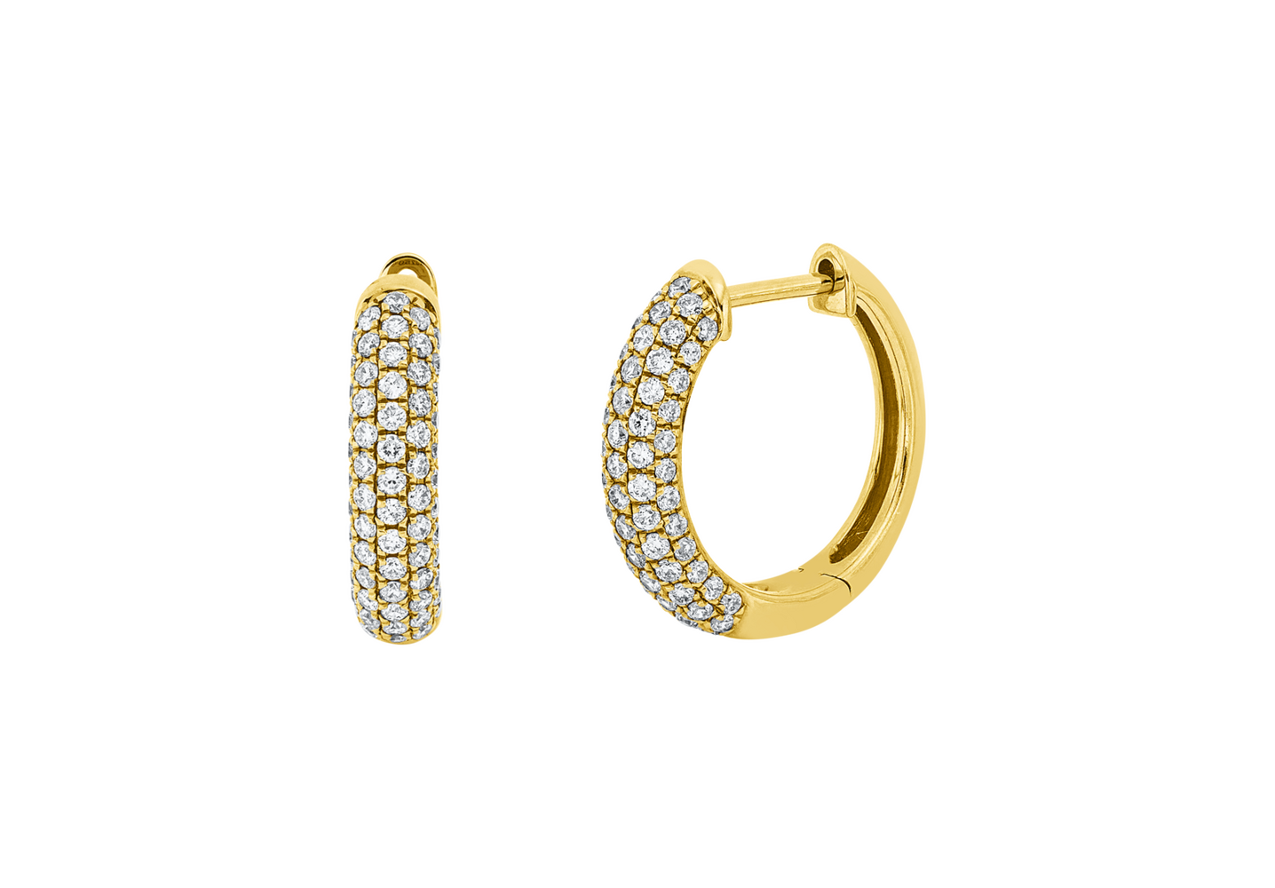 Brogle Classic diamond hoop earrings