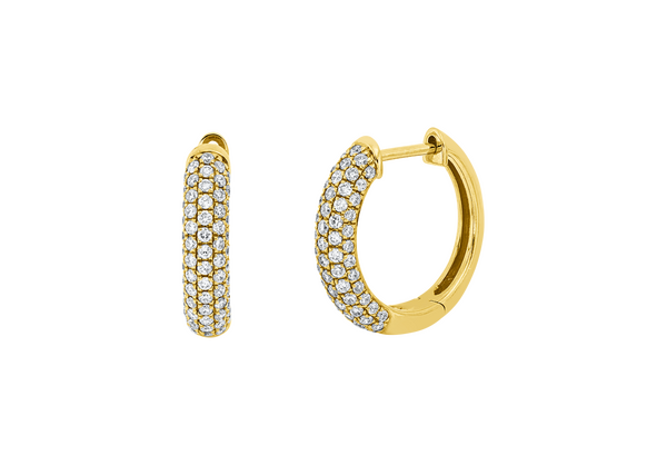 Brogle Classic diamond hoop earrings Brogle Classic diamond hoop earrings