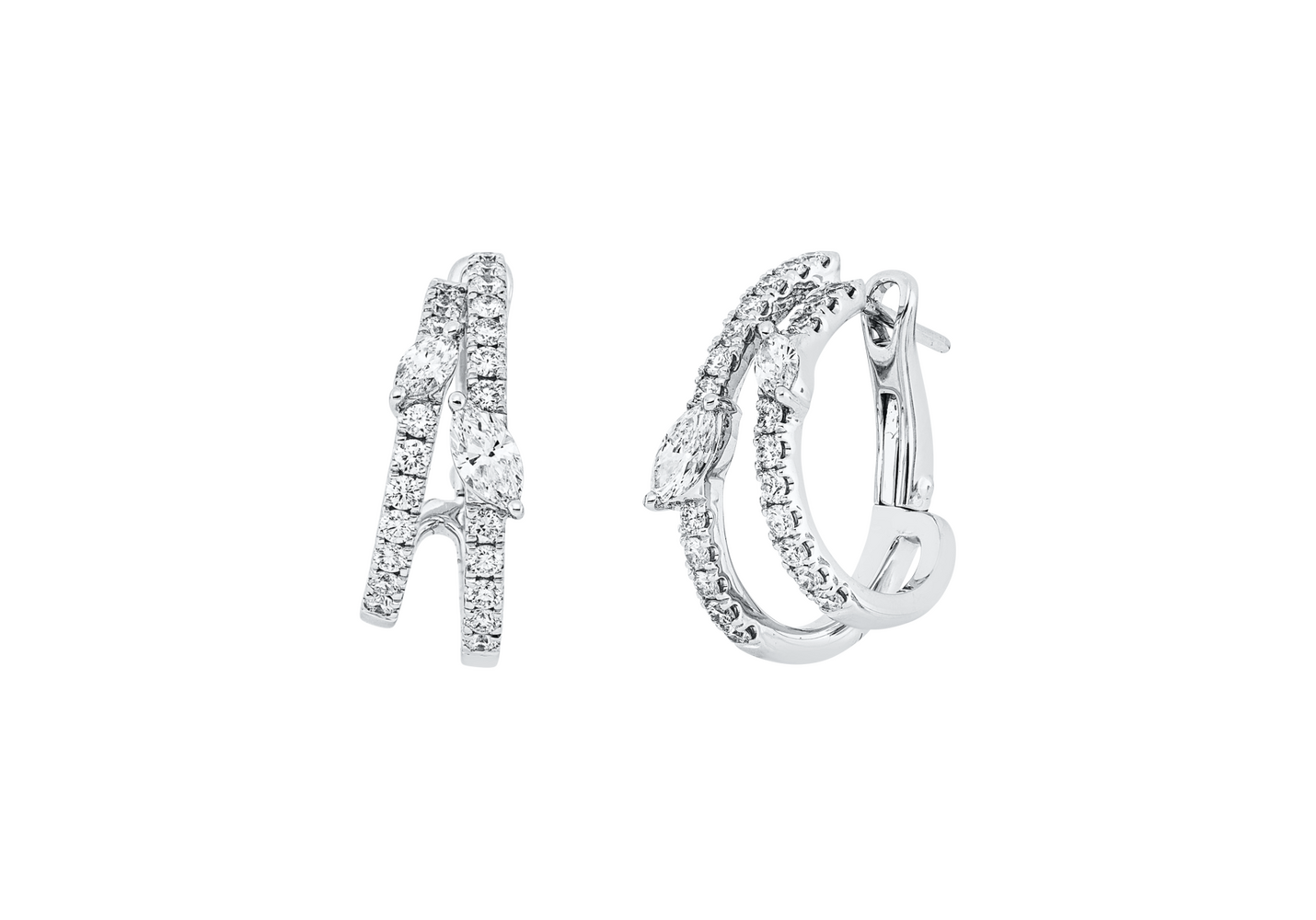 Brogle Selection diamond hoop earrings