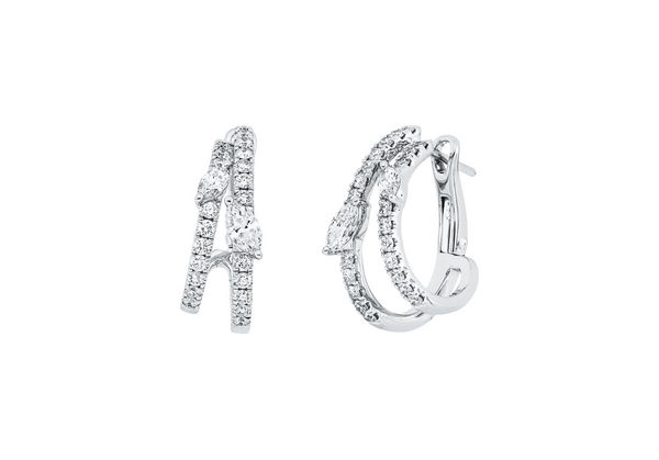 Brogle Selection diamond hoop earrings