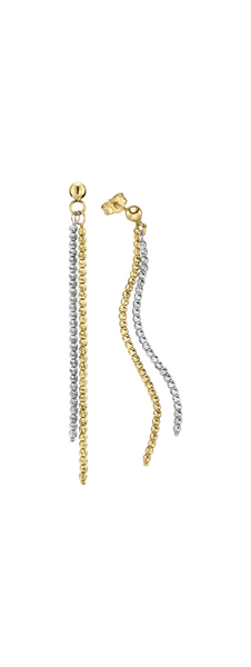 Brogle Classic bicolour gold stud earrings beads Brogle Classic bicolour gold stud earrings beads