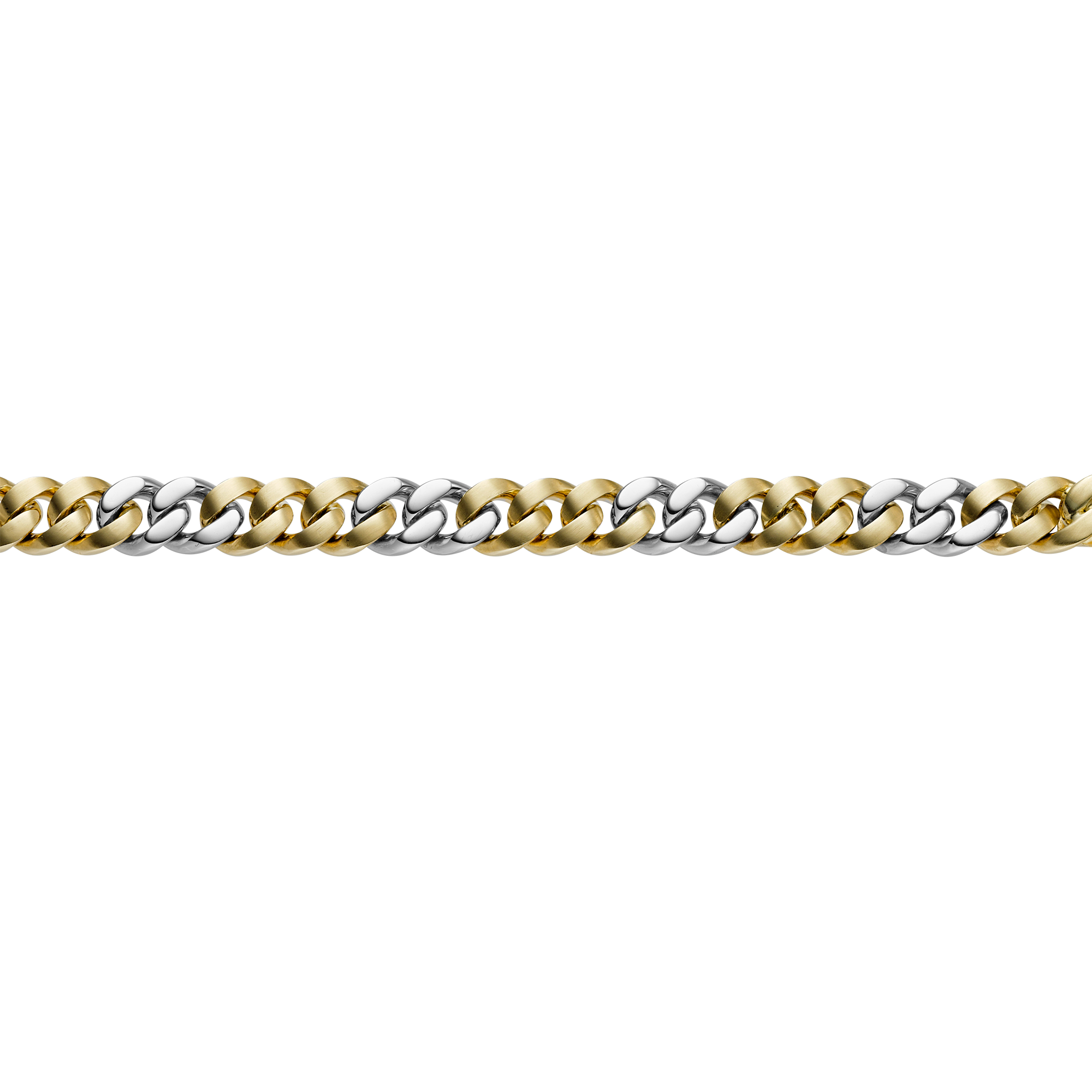 Brogle Classic bicolour curb chain bracelet oval 10mm Brogle Classic bicolour curb chain bracelet oval 10mm
