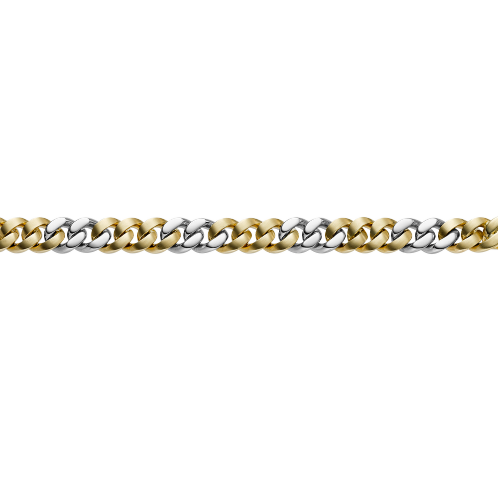 Brogle Classic bicolour curb chain bracelet oval 10mm Brogle Classic bicolour curb chain bracelet oval 10mm