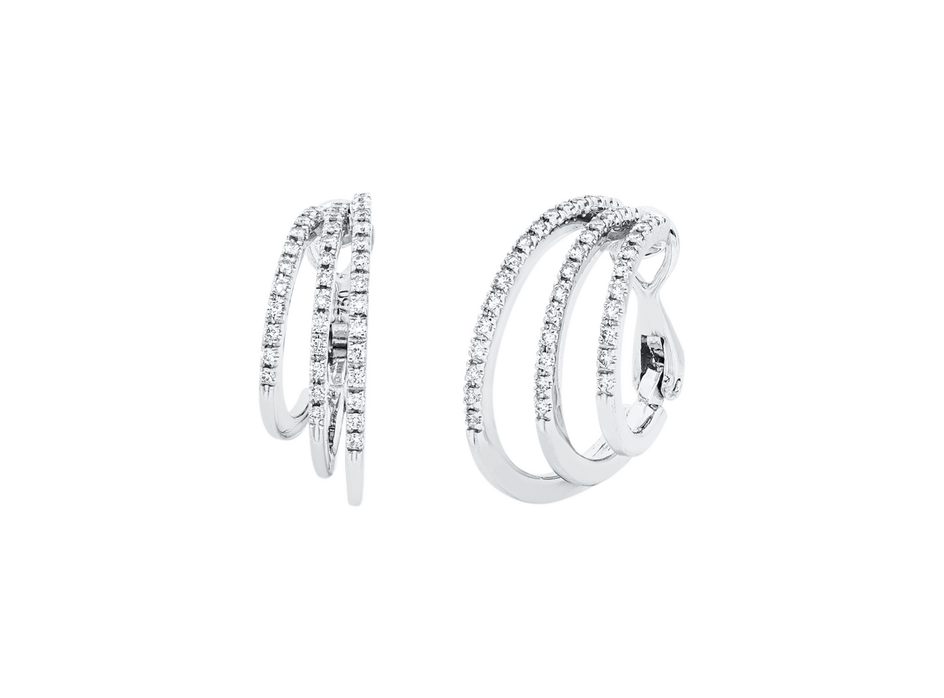 Brogle Selection diamond hoop earrings Brogle Selection diamond hoop earrings