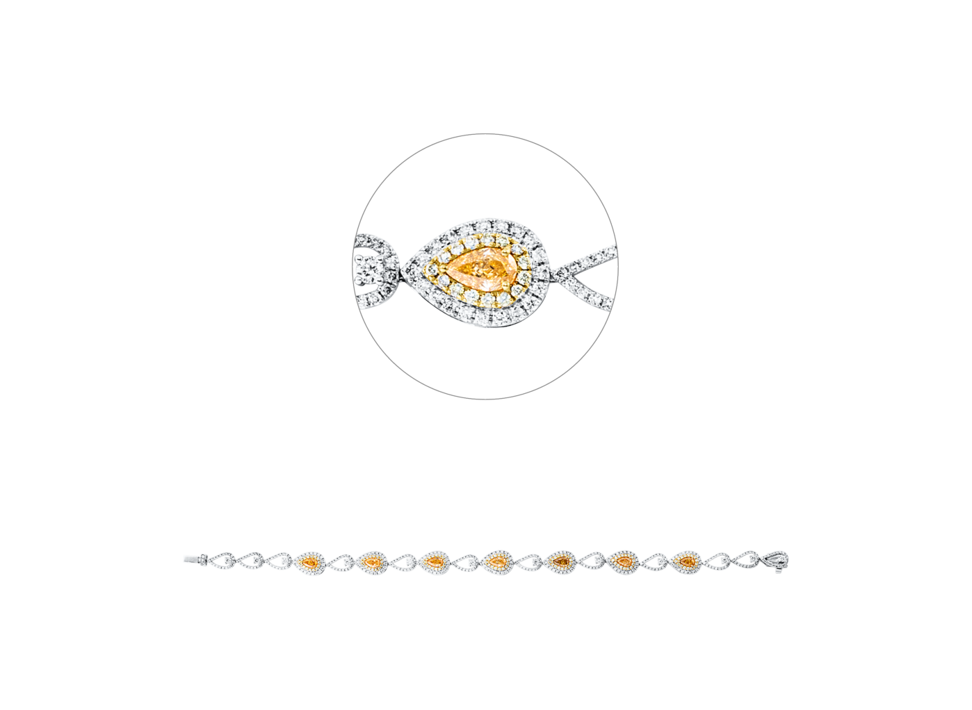 Brogle Selection Bicolor Diamantarmband