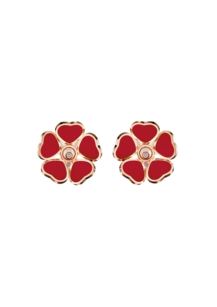 Chopard Happy Hearts Flowers Stud Earrings