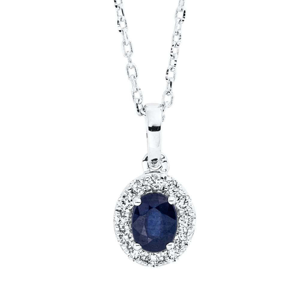 Brogle Classic necklace with sapphire pendant Brogle Classic necklace with sapphire pendant