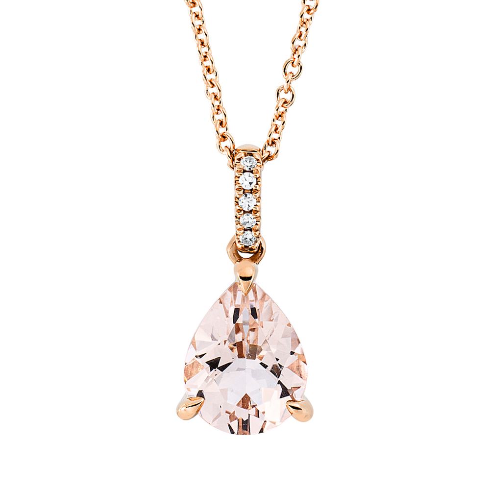 Brogle Classic necklace with morganite pendant Brogle Classic necklace with morganite pendant