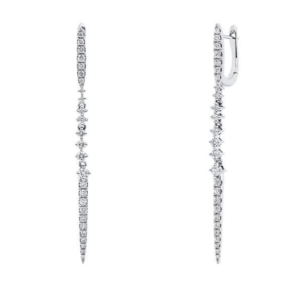 Brogle Selection Casual diamond hoop earrings