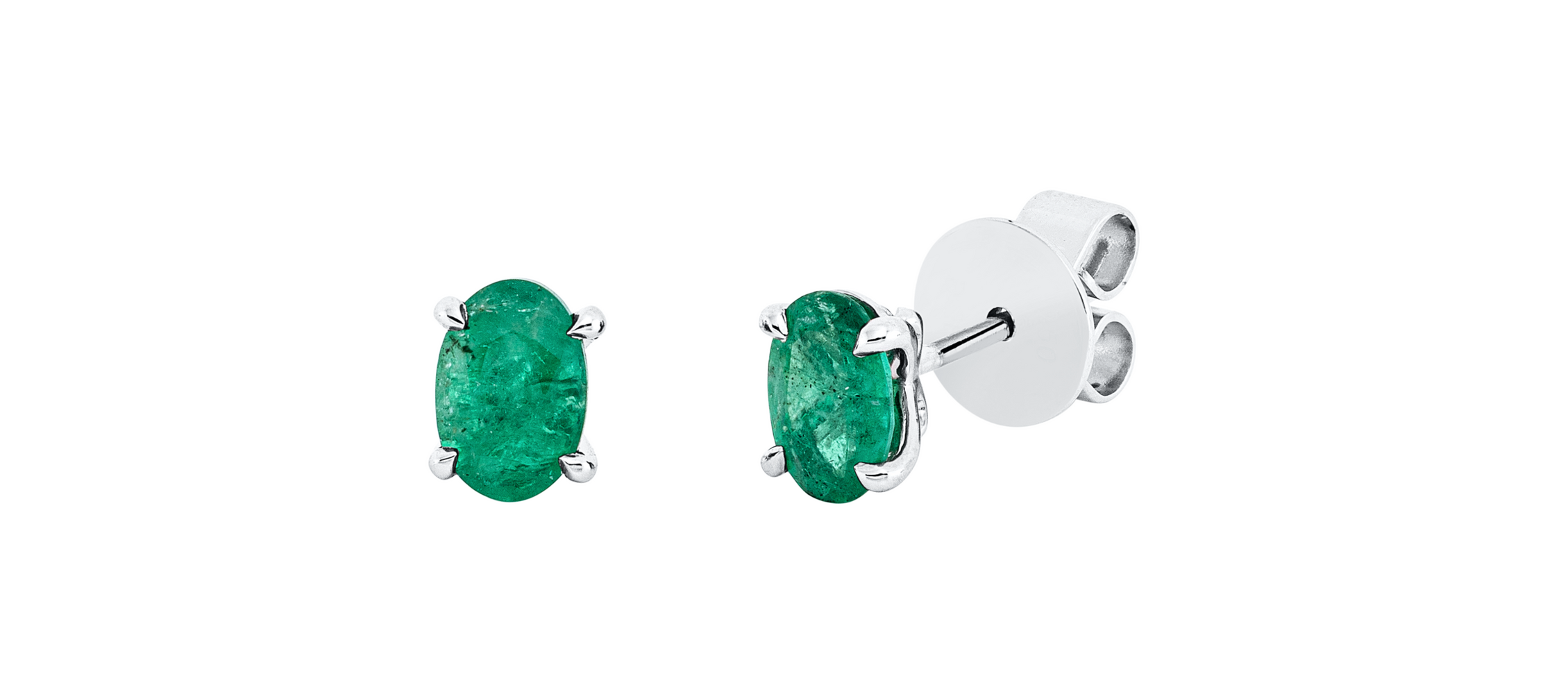 Brogle Classic emerald stud earrings