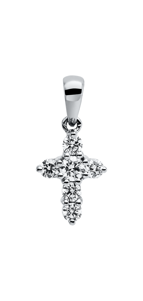 Brogle Classic cross pendant with diamonds