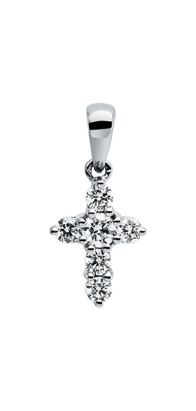 Brogle Classic cross pendant with diamonds