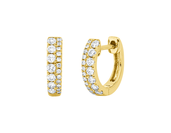 Brogle Classic diamond hoop earrings Brogle Classic diamond hoop earrings