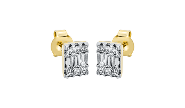 Brogle Classic Bicolor diamond stud earrings