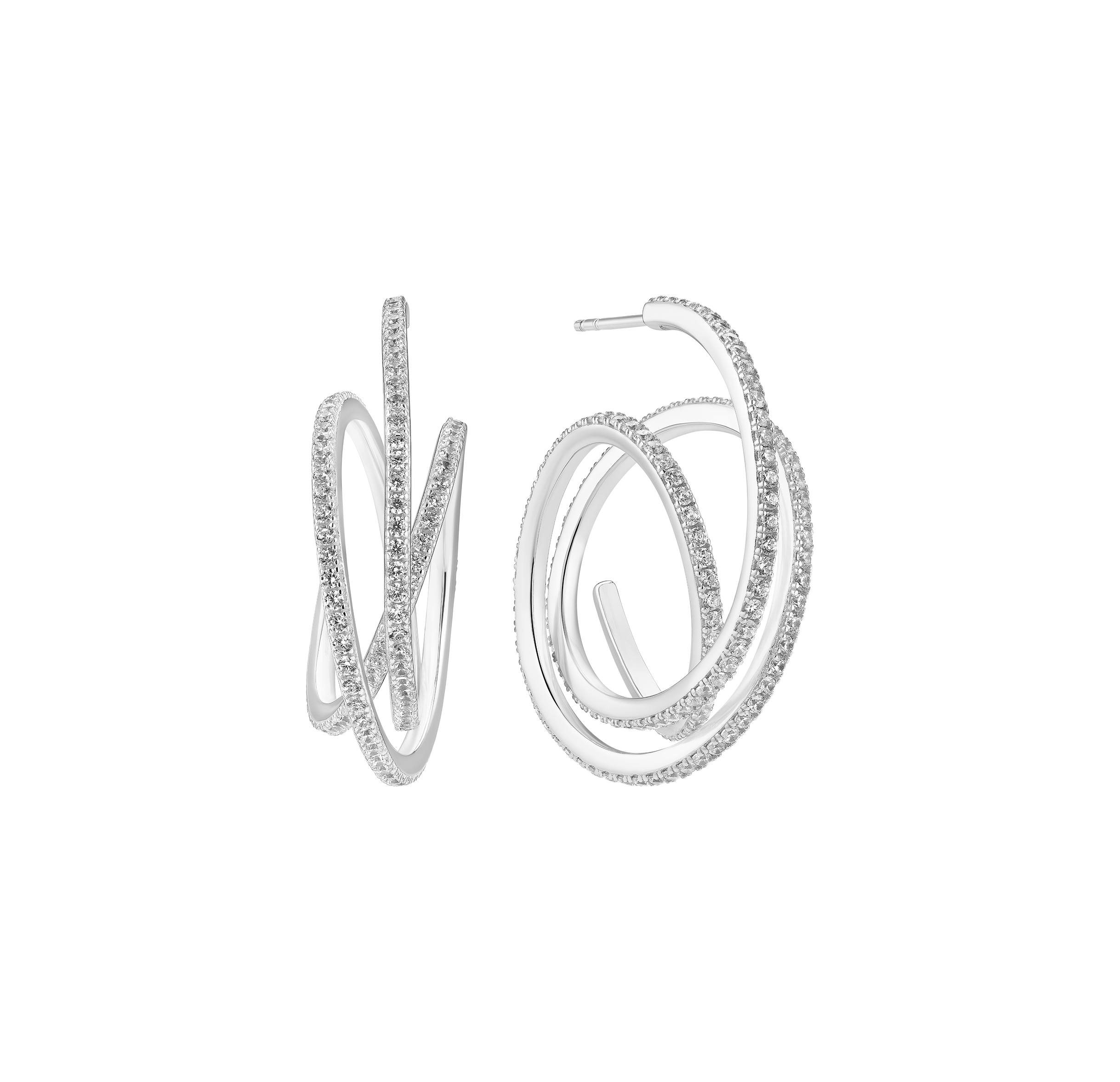 SIF Jakobs spiral hoop earrings