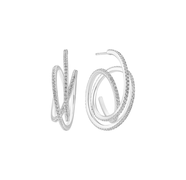 SIF Jakobs spiral hoop earrings