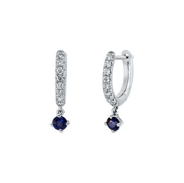 Brogle Classic sapphire hoop earrings