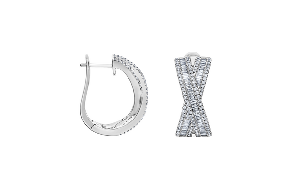 Brogle Selection diamond hoop earrings Brogle Selection diamond hoop earrings