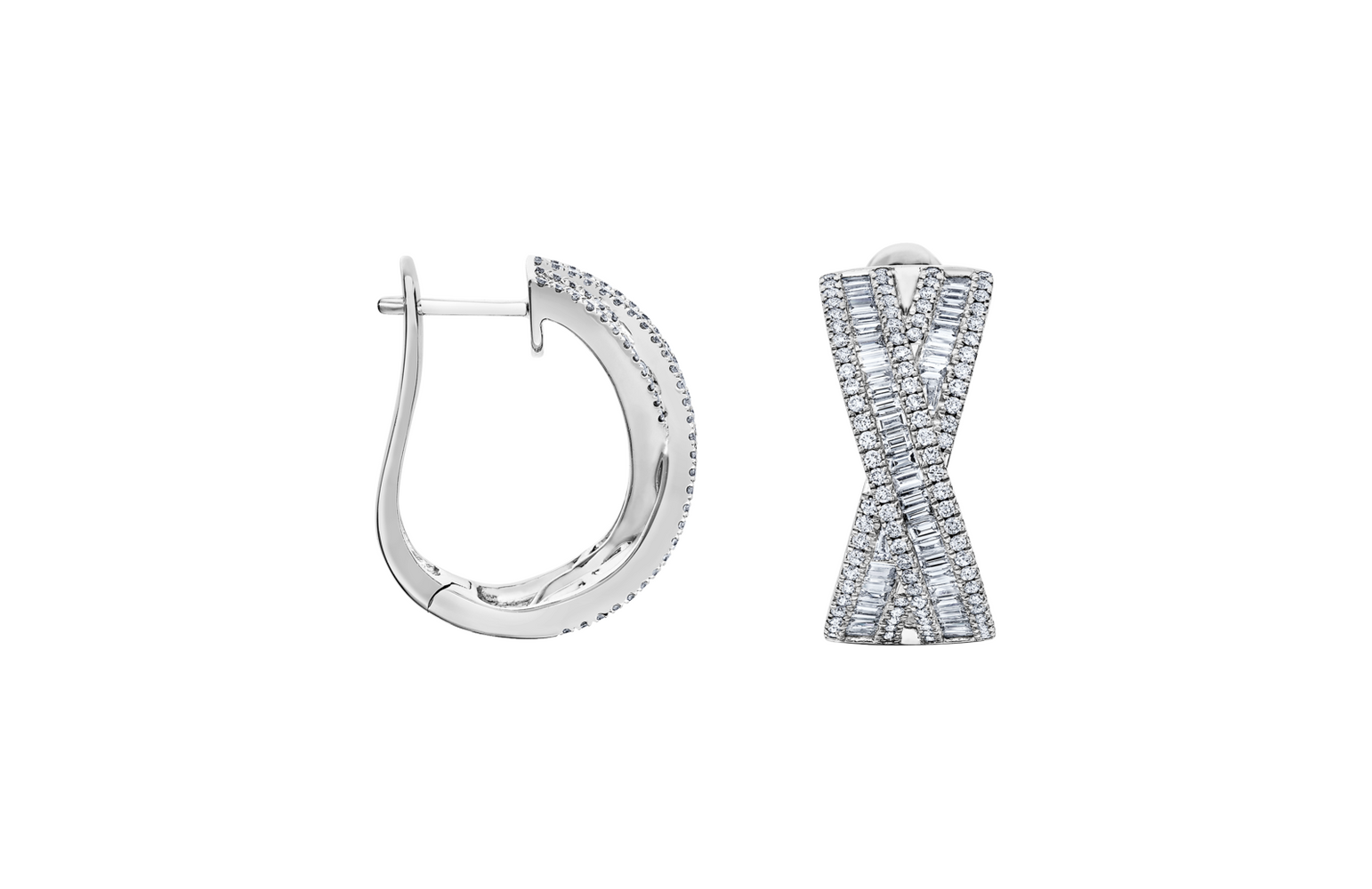 Brogle Selection diamond hoop earrings Brogle Selection diamond hoop earrings