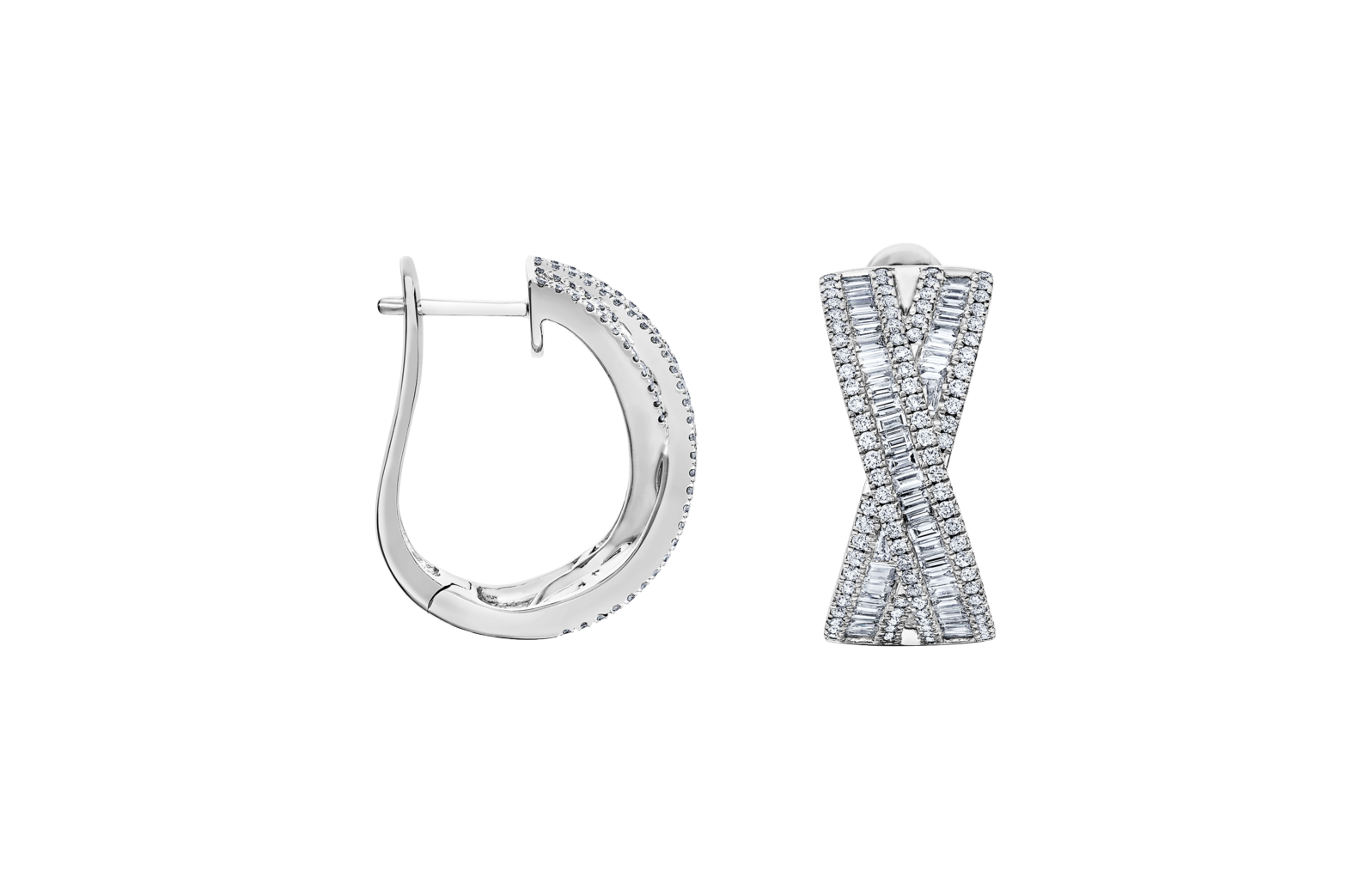 Brogle Selection diamond hoop earrings Brogle Selection diamond hoop earrings