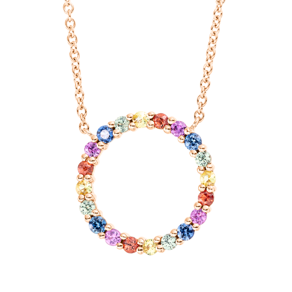 Brogle Classic Sapphire Necklace Rainbow Brogle Classic Sapphire Necklace Rainbow