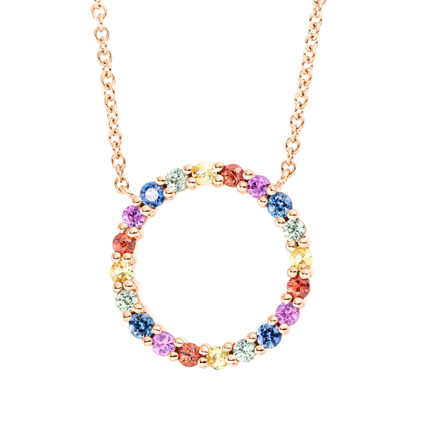 Brogle Classic Sapphire Necklace Rainbow Brogle Classic Sapphire Necklace Rainbow