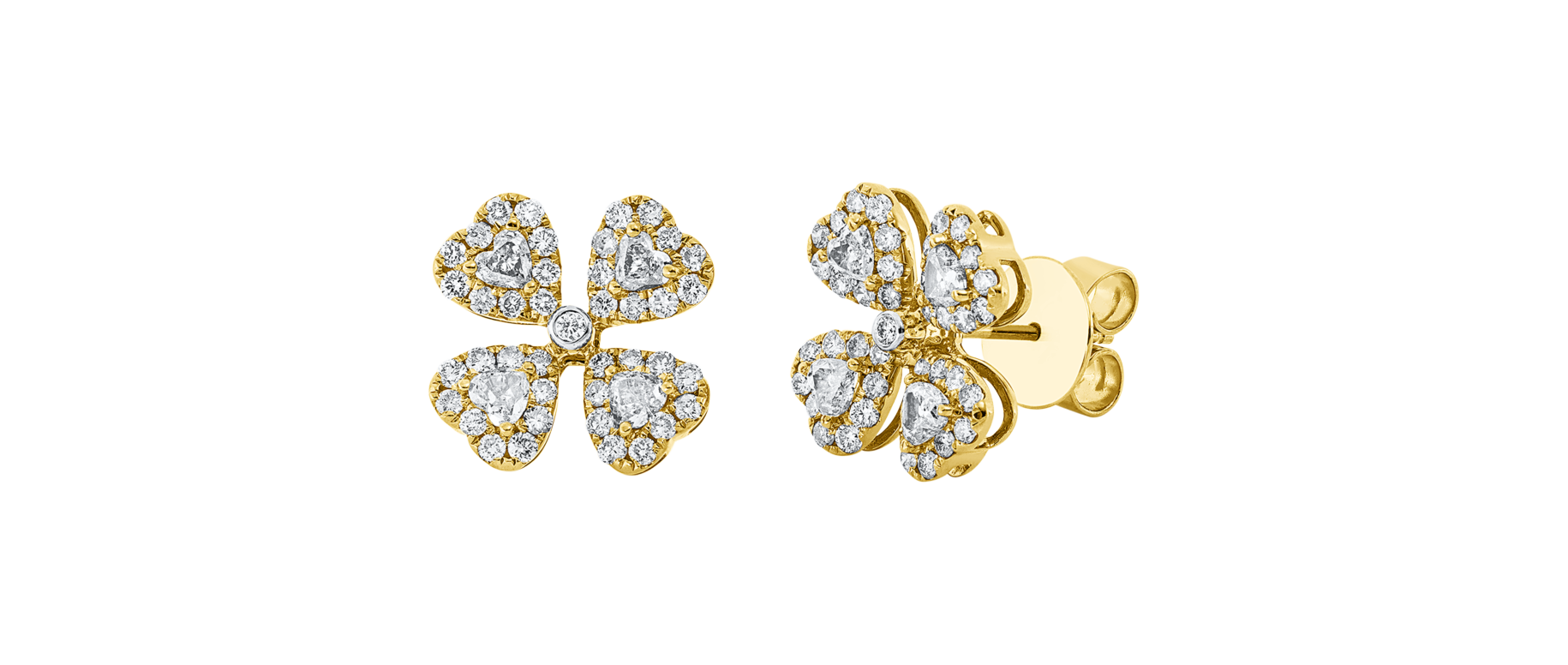 Brogle Selection bicolour diamond stud earrings