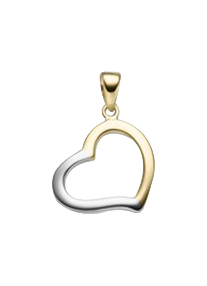 Brogle Classic Bicolor Herzanhänger aus Gold
