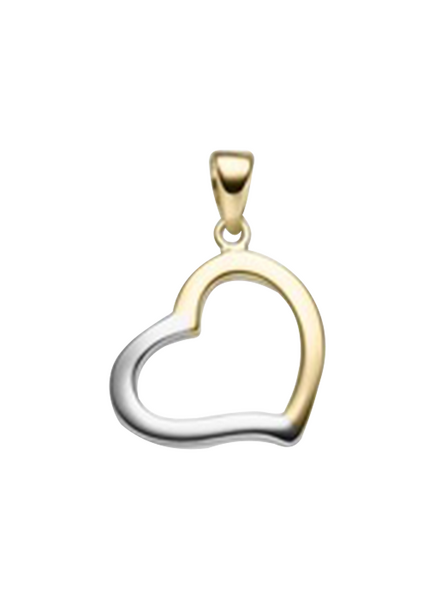 Brogle Classic bicolor heart pendant in gold Brogle Classic bicolor heart pendant in gold