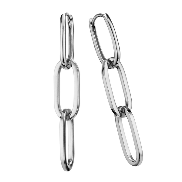 Brogle Selection Essentials Paperclip hoop earrings 585 1.5mm