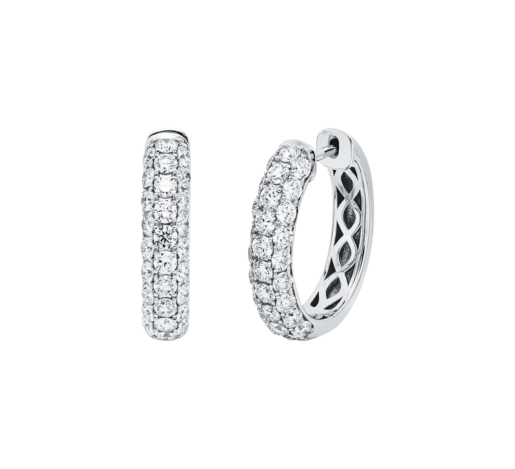 Brogle Selection diamond hoop earrings Brogle Selection diamond hoop earrings