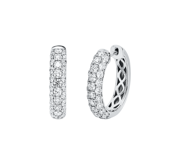 Brogle Selection diamond hoop earrings Brogle Selection diamond hoop earrings
