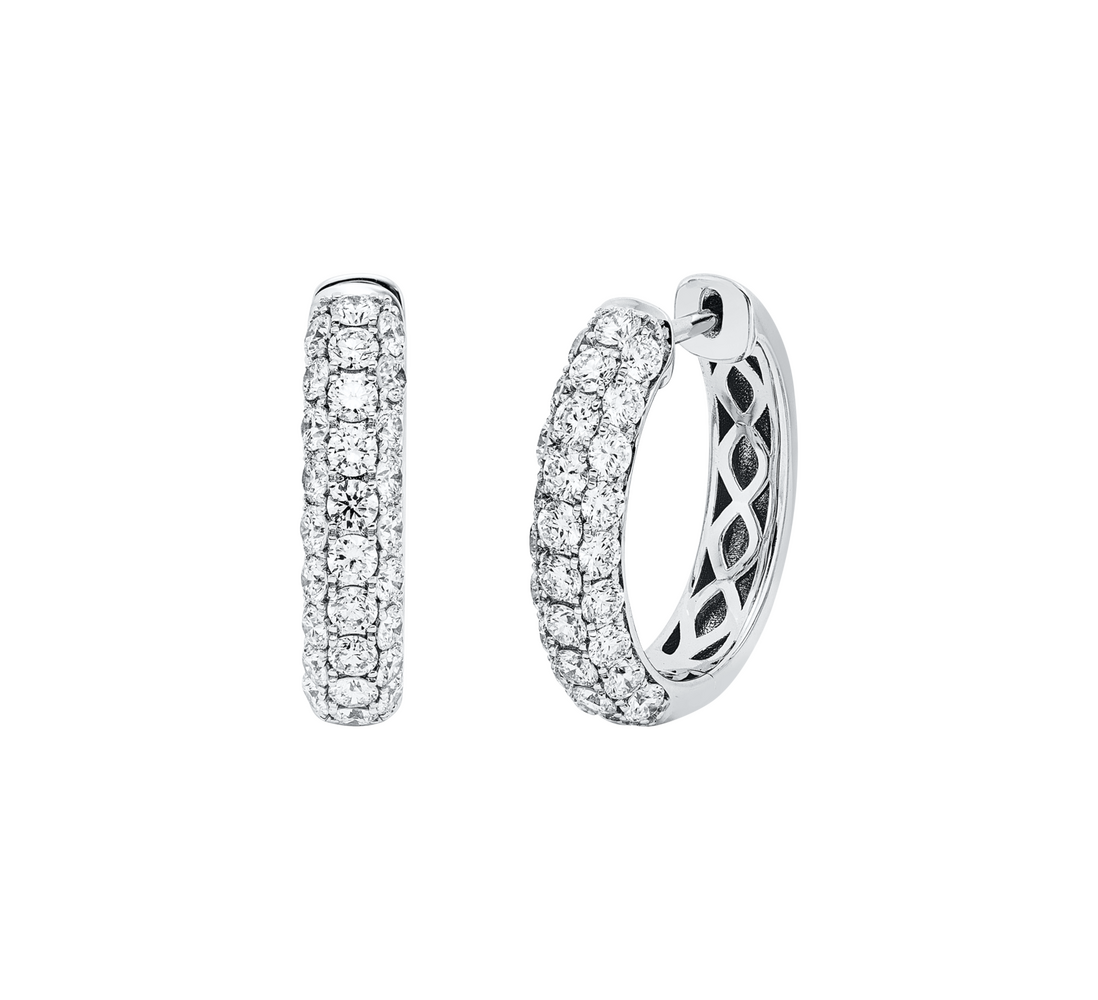 Brogle Selection diamond hoop earrings Brogle Selection diamond hoop earrings