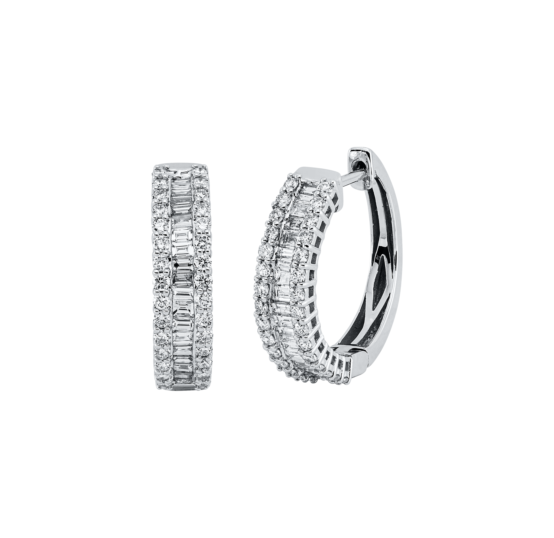 Brogle Selection diamond hoop earrings