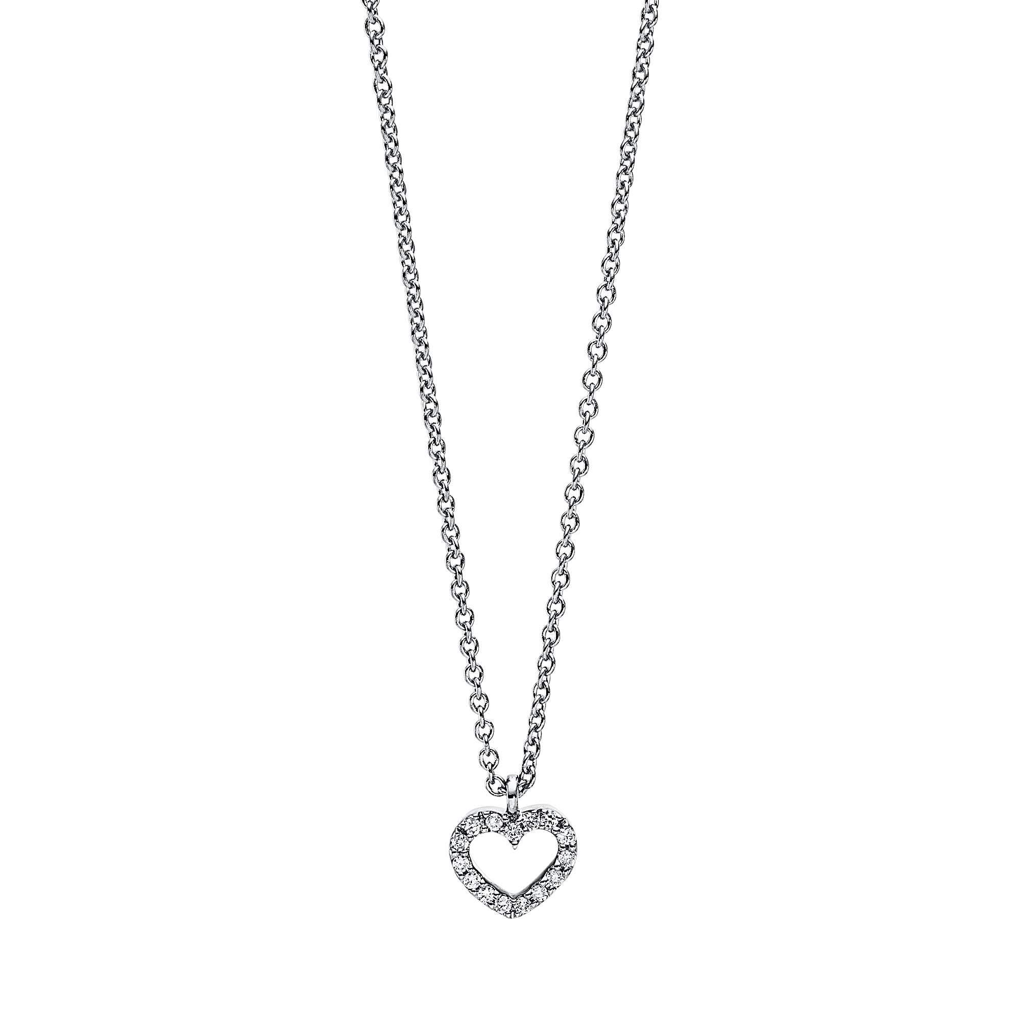 Brogle Classic necklace with diamond heart Brogle Classic necklace with diamond heart