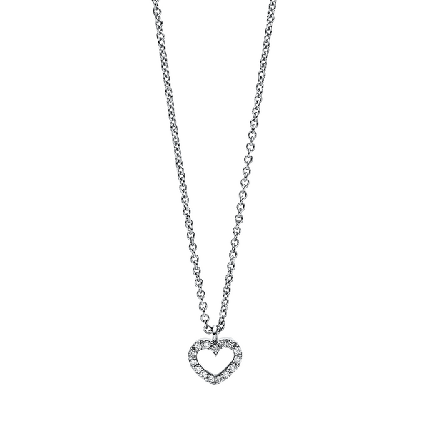Brogle Classic necklace with diamond heart Brogle Classic necklace with diamond heart