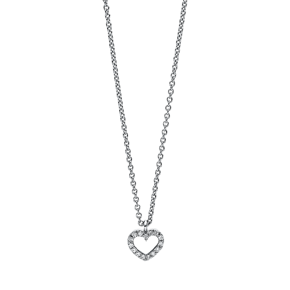 Brogle Classic necklace with diamond heart Brogle Classic necklace with diamond heart