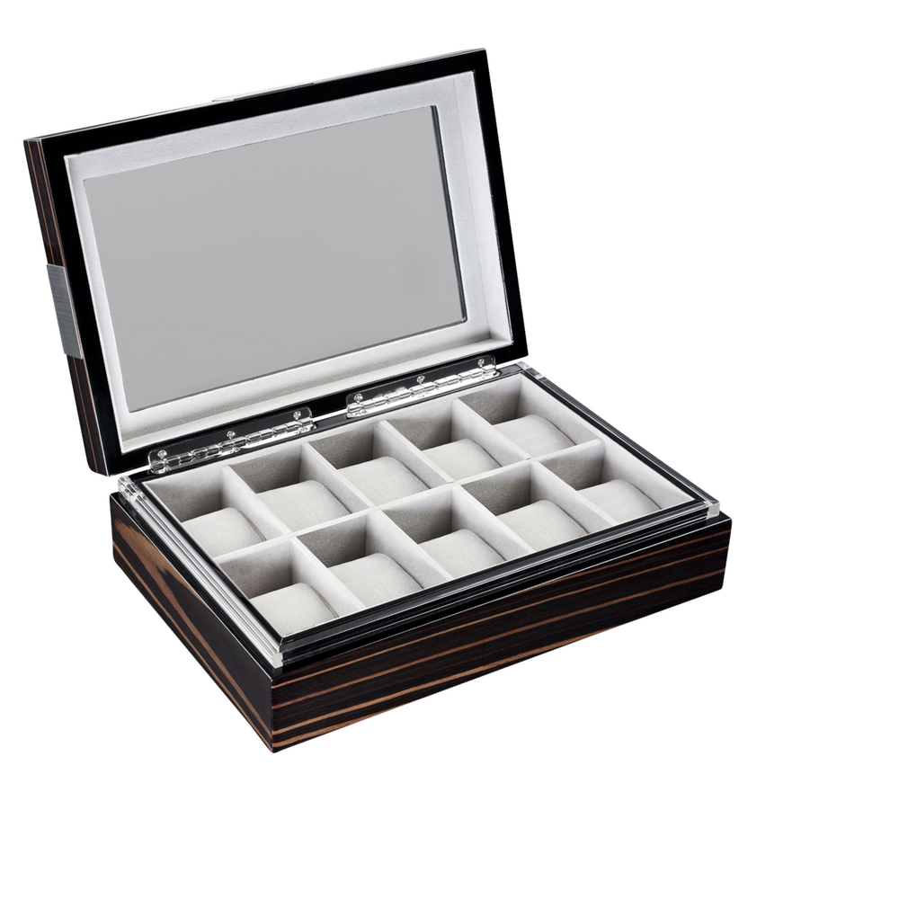 Heisse & Söhne watch box with viewing window Executive 10