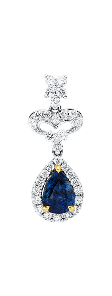 Brogle Selection bicolour sapphire pendant Brogle Selection bicolour sapphire pendant