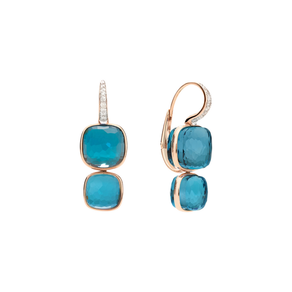 POC2025 O7WHR DB0TL 010 Pomellato nudo pendant earrings rose gold 18kt diamond blue london topaz a4c657b003ea897d6