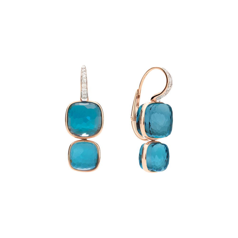 POC2025 O7WHR DB0TL 010 Pomellato nudo pendant earrings rose gold 18kt diamond blue london topaz a4c657b003ea897d6