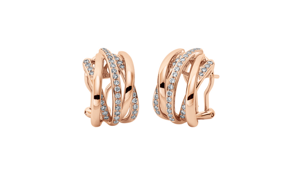 Brogle Selection Casual diamond hoop earrings