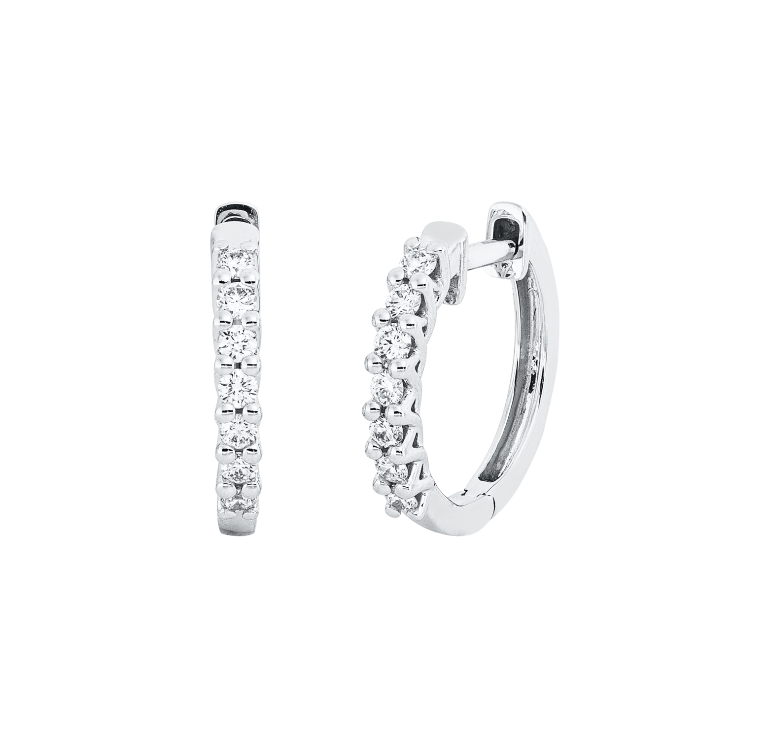 Brogle Classic diamond hoop earrings Brogle Classic diamond hoop earrings